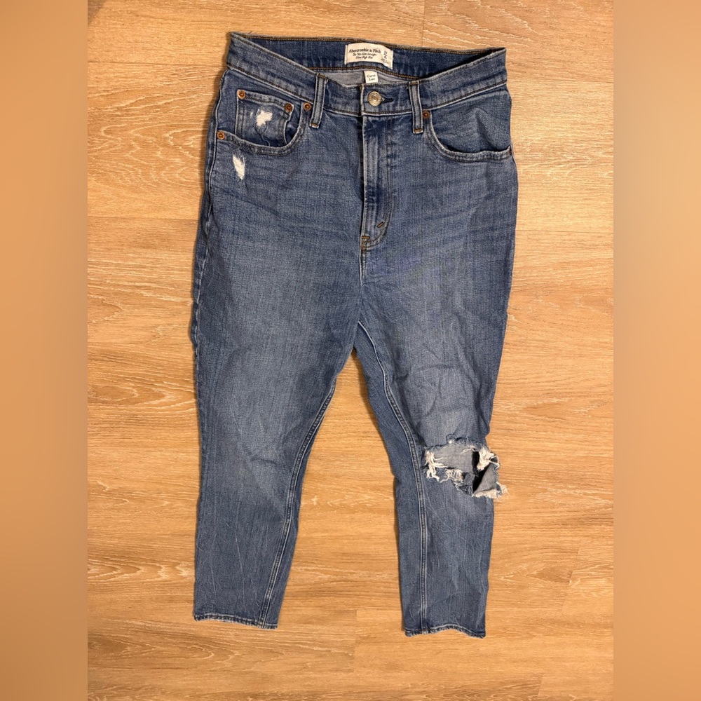 Abercrombie & Fitch 90’s Slim Straight Ultra High Rise Curve Love Jeans